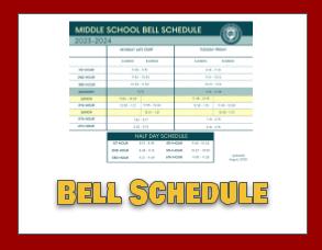  Bell Schedule